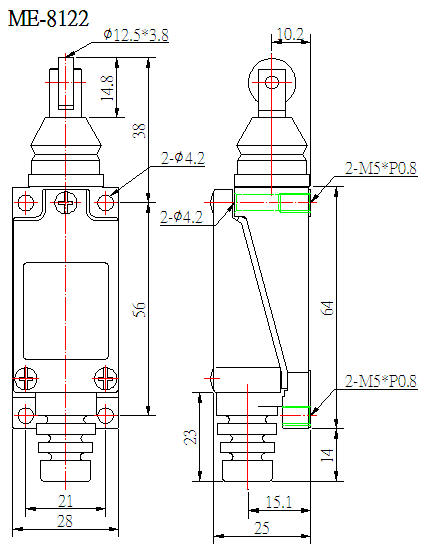 Cross roller Piston Joint actionneur Limit Switch ME-8122 